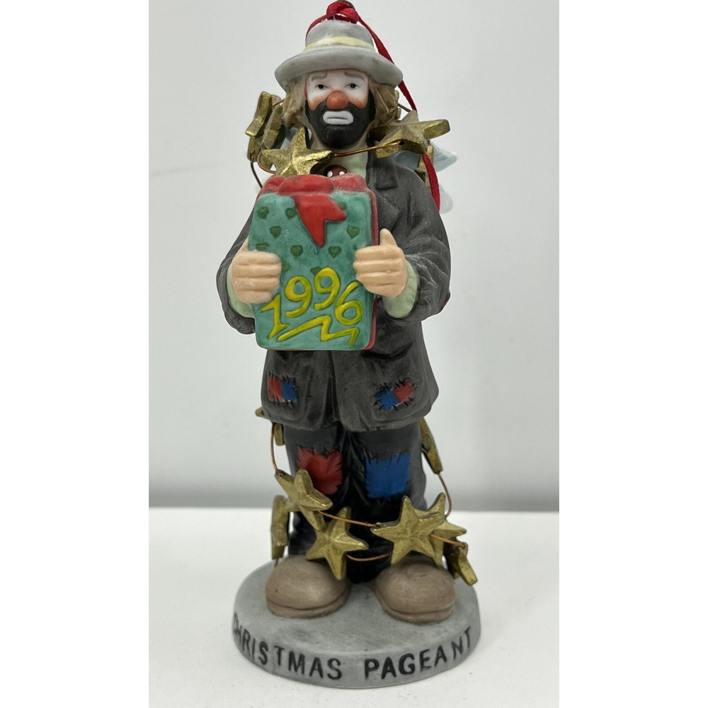 Vintage Flambro Emmett Kelly Jr. Christmas Pageant 1996 Ornament 5" Clown